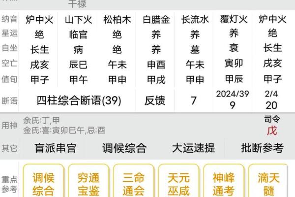 八字流年生大运吉凶解释