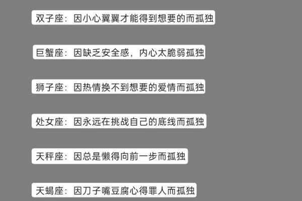 哪些星座是外向的孤独患者
